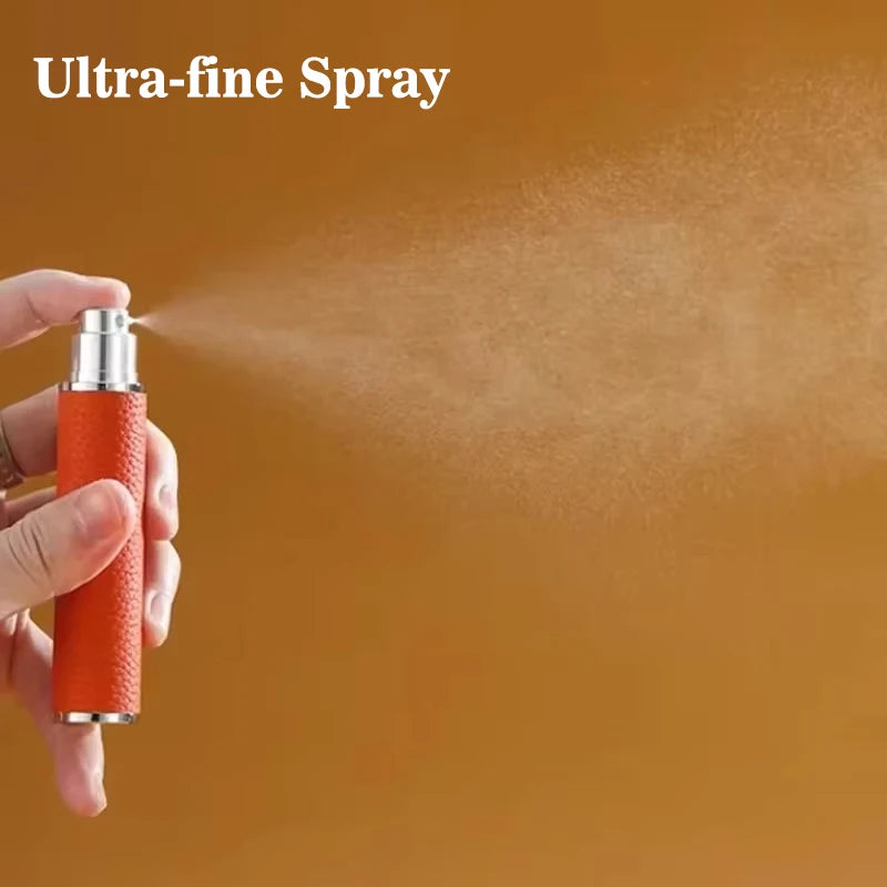 10ML Refillable Leather Perfume Bottle – Glass Atomizer with Ultra-Fine Mist for Travel