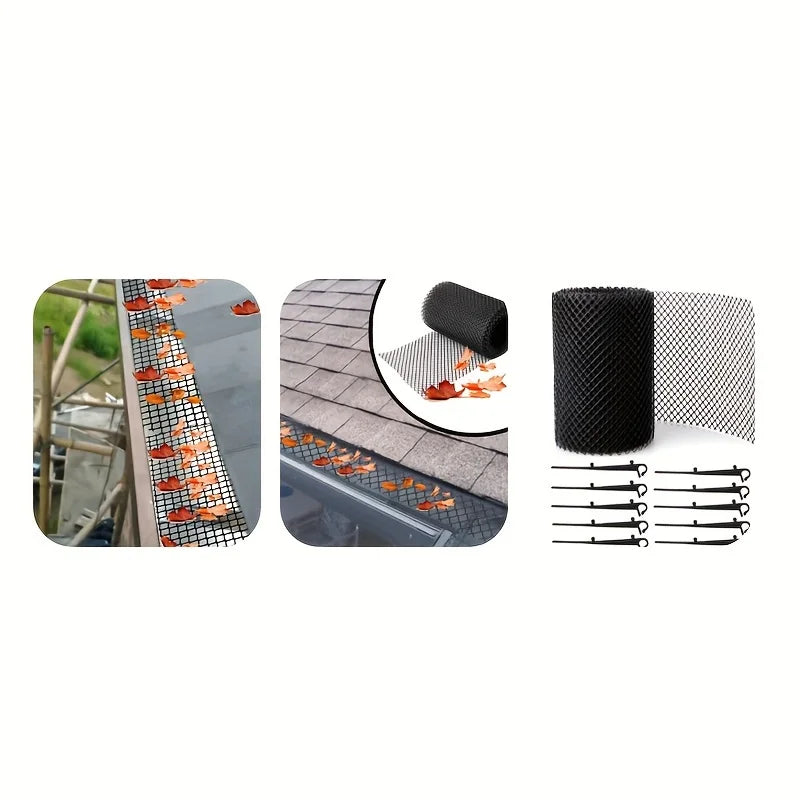 20-Pack Gutter Mesh Anchors & Universal Clamps – Eave Pins & Brush Clamps for Gutter Cleaning & Maintenance