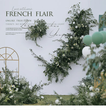 Pink Rose Artificial Flower Row – Large Floral Runner for Wedding Backdrop, Party Decor & Showcase Display Prop