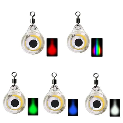 Eye Shape LED Deep Drop Underwater Fishing Lure Light - Mini Attractor Bait for Luminous Fish Lamp