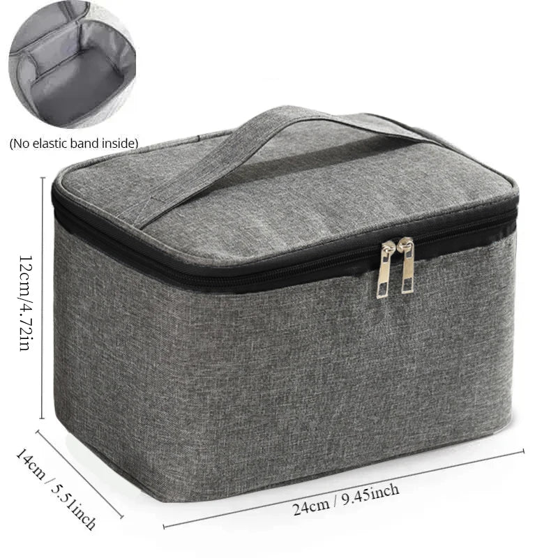 Men’s Business Travel Toiletry Bag – Double-Layer Large Capacity Cosmetic & Storage Handbag, Oxford Cloth