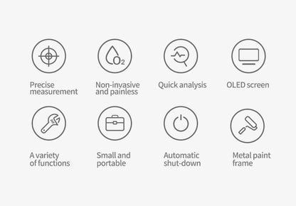 Kiuzou Medical Portable Finger Pulse Oximeter – Blood Oxygen, Heart Rate, Saturation Monitor with OLED Display