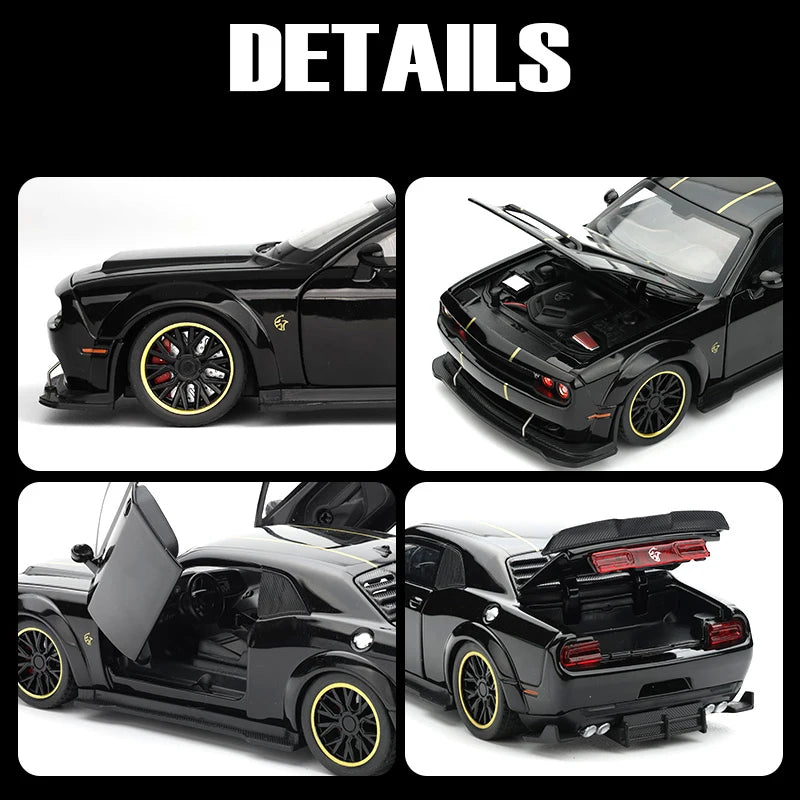 1:32 Dodge Challenger SRT Hellcat Redeye Diecast Model – V8 Alloy Metal American Muscle Sports Car Collectible