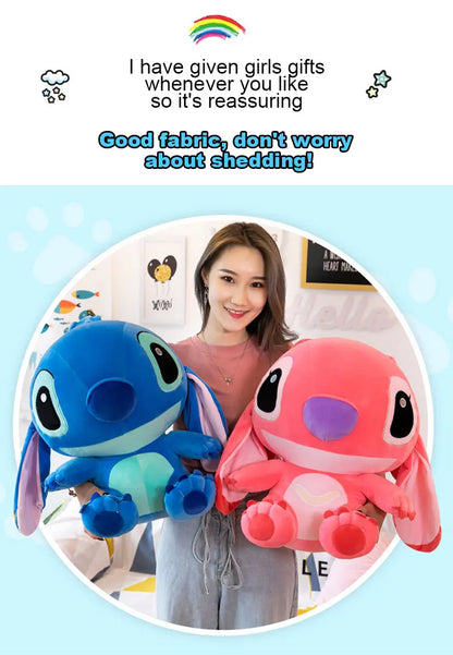 20-60cm Giant Lilo & Stitch Plush – Cartoon Stuffed Anime Toys, Pendant Pillow for Kids Birthday Gift
