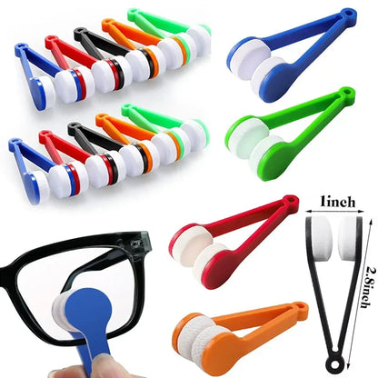1-4pcs Portable Eyeglass Cleaner Brush – Microfiber Sunglasses & Spectacles Cleaning Tool
