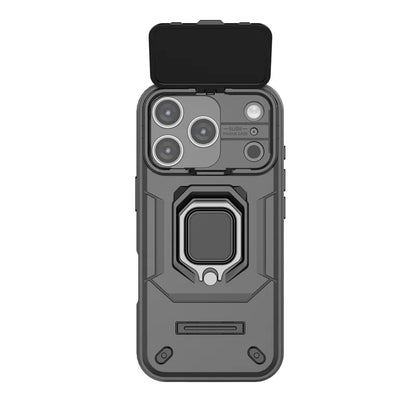 Armor iPhone 17 Pro Max Case – Slide Camera Protection with Ring Holder Cover
