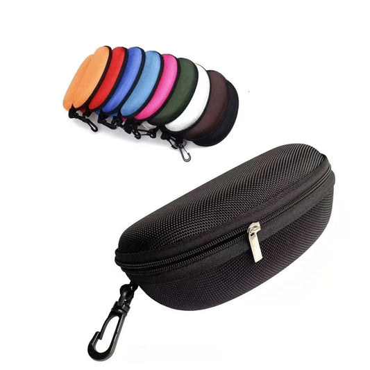 Hard Zipper Sunglasses & Reading Glasses Case - Durable Carry Bag for Travel & Storage, New