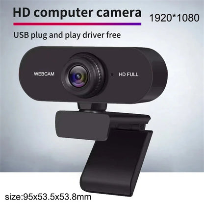 2K/1080P/720P/480P HD USB Webcam – Mini Desktop & Laptop Camera with Microphone and Privacy Cover for YouTube & Skype