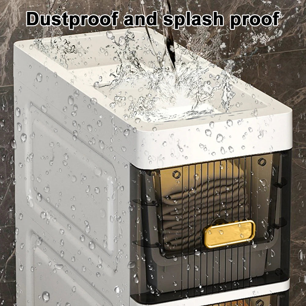 Narrow Toilet Storage Cabinet – 4/5 Tier Waterproof Corner Shelf & Crevice Side Rack