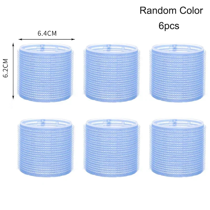 Jumbo Self-Grip Hair Rollers – Heatless Curlers for Salon & Home, Sticky Hair Styling Tools