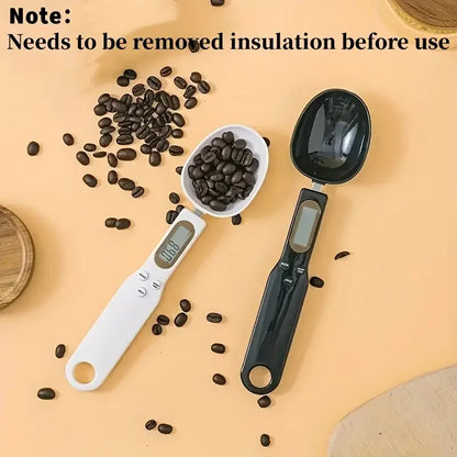 Mini Spoon Scale | Digital Kitchen Scale with LCD for Measuring Food | 0.1-500g Weight Measure for Flour, Milk, Coffee Powder