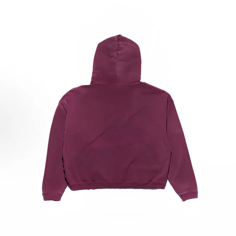 2025SS Ripped E.R.D. Hoodie – Men & Women Slogan Print Short Wide Sweatshirt