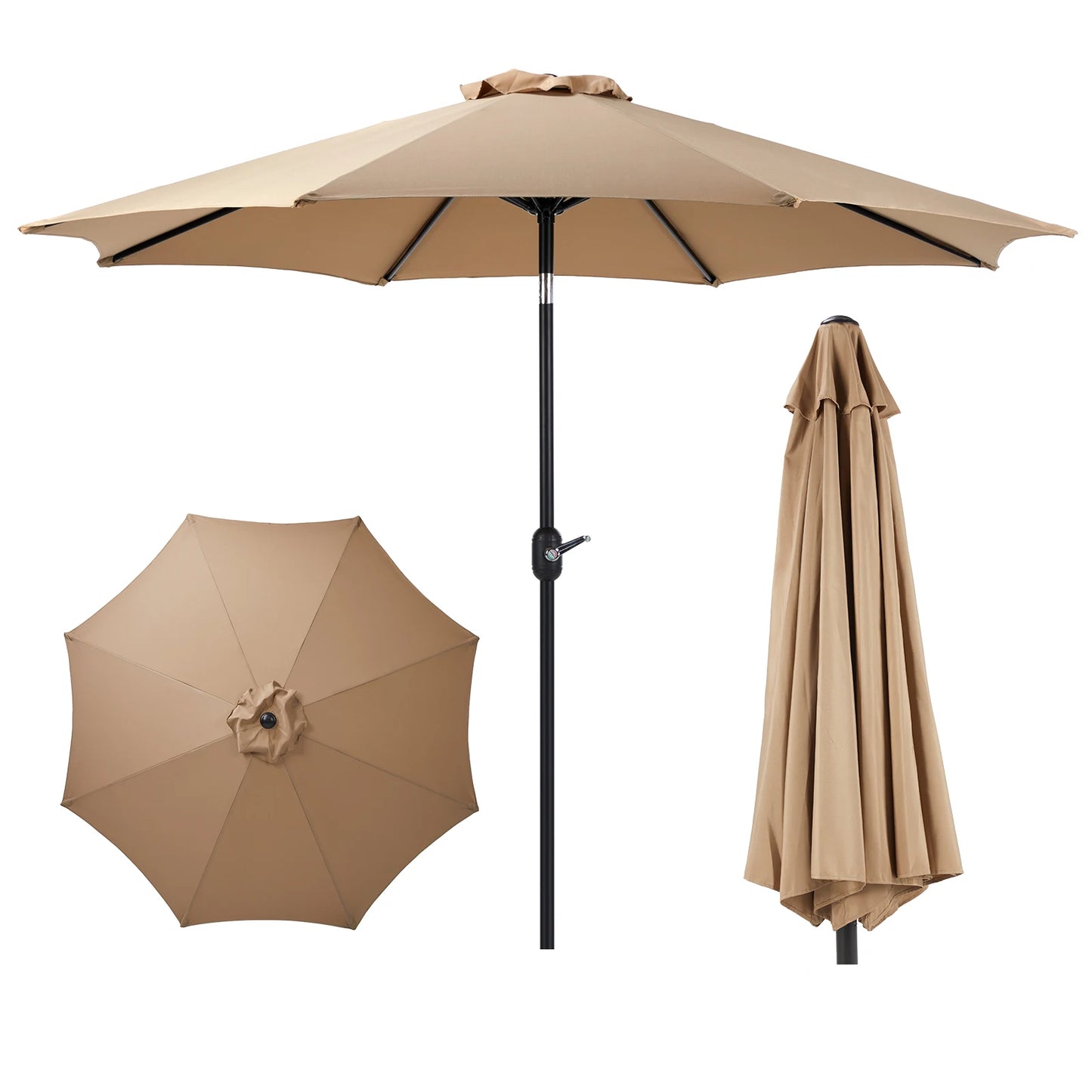 Outdoor Patio Umbrella UV Protection All-Weather Garden Pool Backyard Shade Canopy