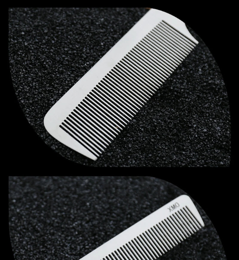 Brainbow Titanium Steel Hair Comb – Professional Anti-Static Salon Hairdressing Brush for Men