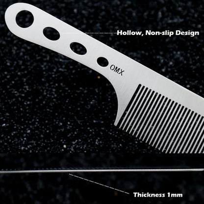 Brainbow Titanium Steel Hair Comb – Professional Anti-Static Salon Hairdressing Brush for Men