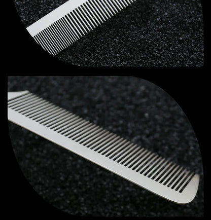 Brainbow Titanium Steel Hair Comb – Professional Anti-Static Salon Hairdressing Brush for Men