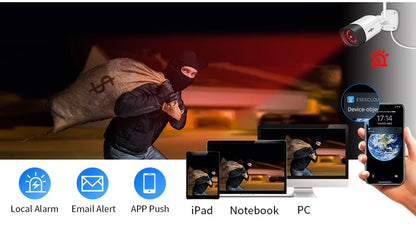 Hiseeu 10CH 5MP WiFi Security Camera System — H.265 NVR with Color Night Vision, Human Motion Detection & 2-Way Audio Outdoor Cameras