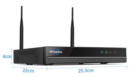 Hiseeu 10CH 5MP WiFi Security Camera System — H.265 NVR with Color Night Vision, Human Motion Detection & 2-Way Audio Outdoor Cameras