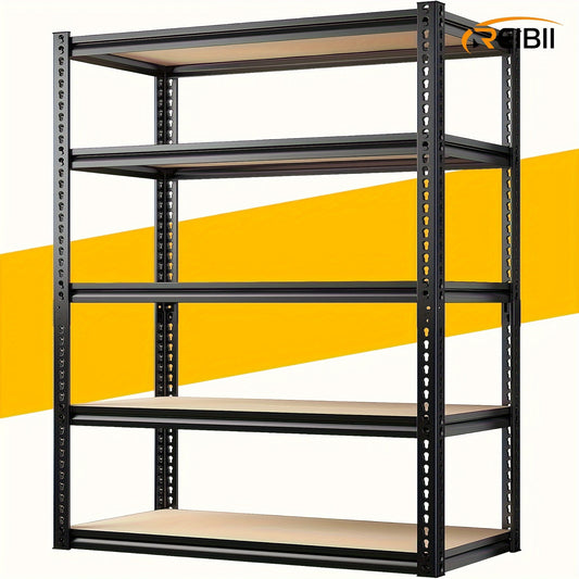 2000LBS Heavy Duty Garage Shelving – 5 Tier Metal Storage Shelves, Adjustable Unit 35.5"W x 72"H x 15.8"D for Basement, Pantry, Utility Rack