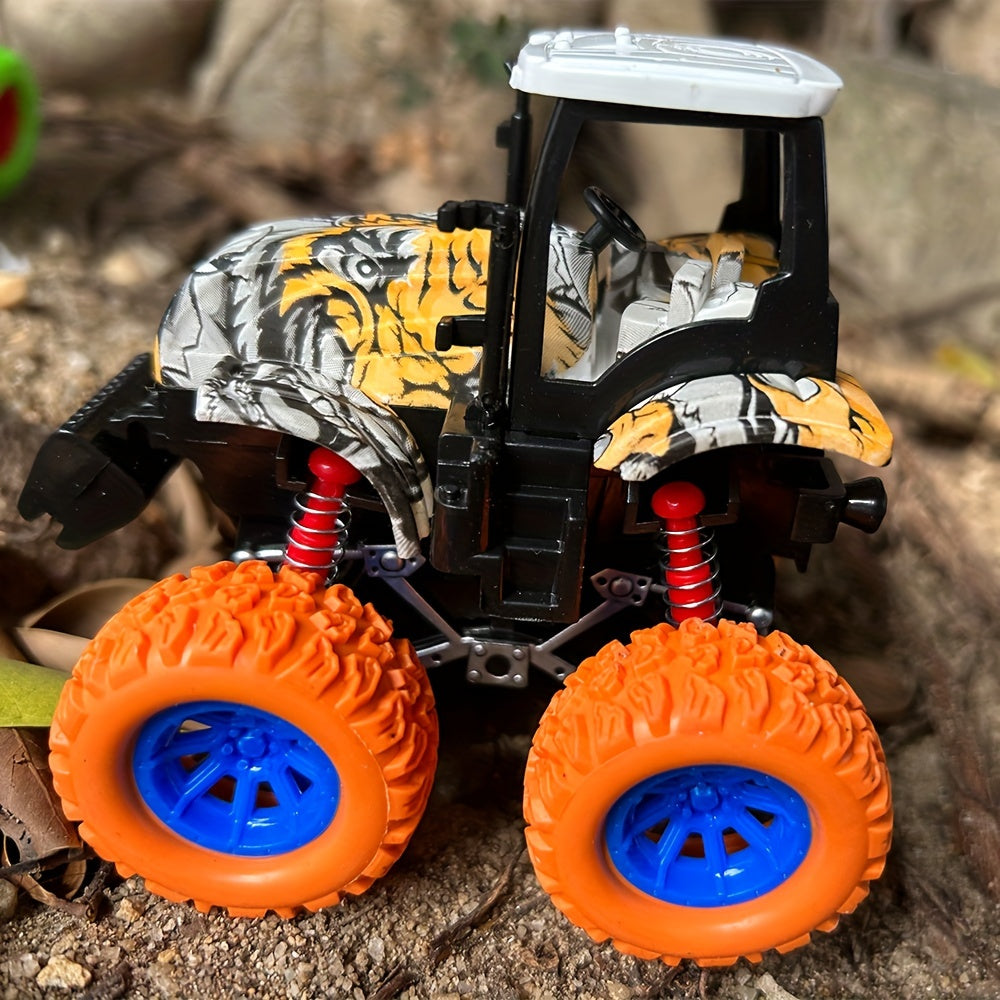 Farmer Stunt Car - Inertia Four-Wheel Drive with Shock Absorbers & Thickened Tires - 360° Rotation, Off-Road Sliding Toy Car - Ideal Halloween Gift