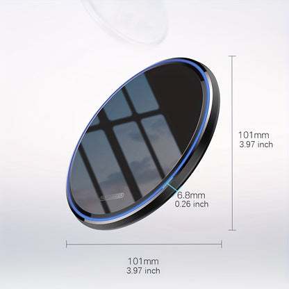 15W Fast Wireless Charger for iPhone 15/14/13/12 Pro Max/Mini, AirPods and Samsung Galaxy S24/S23/S22/S21 Series – Compatible with Note and Z Fold/Z Flip