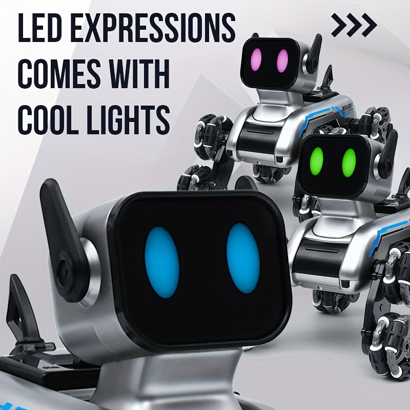 2024 Upgraded 8WD Stunt Robot Dog - Dual-Electric, Eight-Wheeled, Intelligent Gesture Control, Spray Drift and Climbing Features, Deformable Electric Toy Car, Ideal Children's Gift