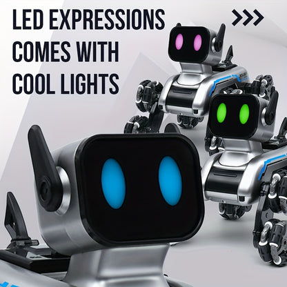 2024 Upgraded 8WD Stunt Robot Dog - Dual-Electric, Eight-Wheeled, Intelligent Gesture Control, Spray Drift and Climbing Features, Deformable Electric Toy Car, Ideal Children's Gift