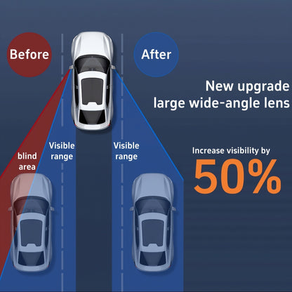 W4pcs Round Convex Blind Spot Mirrors - Universal Front View Fit, Wide Angle Vision, Crystal Clear Image, Easy Installation for All Vehicles