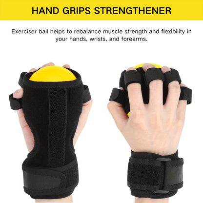 Hand Grip Strength Exerciser Ball – Finger & Wrist Rehabilitation Training Squeezer for Stretching and Strengthening