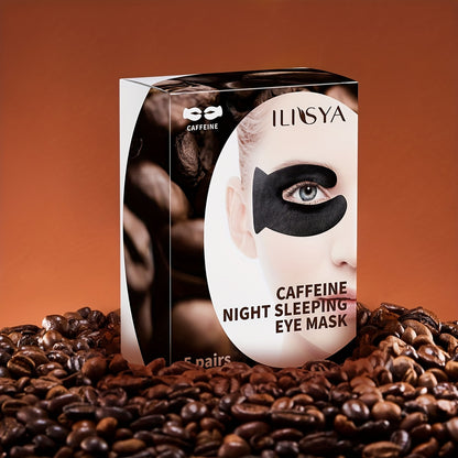 Caffeine Night Sleep Eye Mask – Niacinamide, Centella Asiatica, Pearl Extract – Anti-Wrinkle, Anti-Aging, Brightening, Firming Eye Care Mask – Hydrating and Moisturizing for Overnight Use