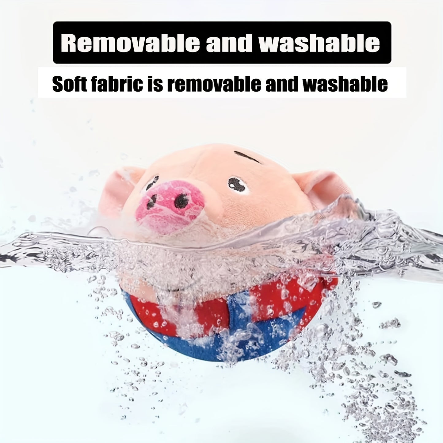 Small USB Interactive Cartoon Pig Plush - Washable Sound Electronic Moving Pet Toy, Active Bouncing Balls for Dogs