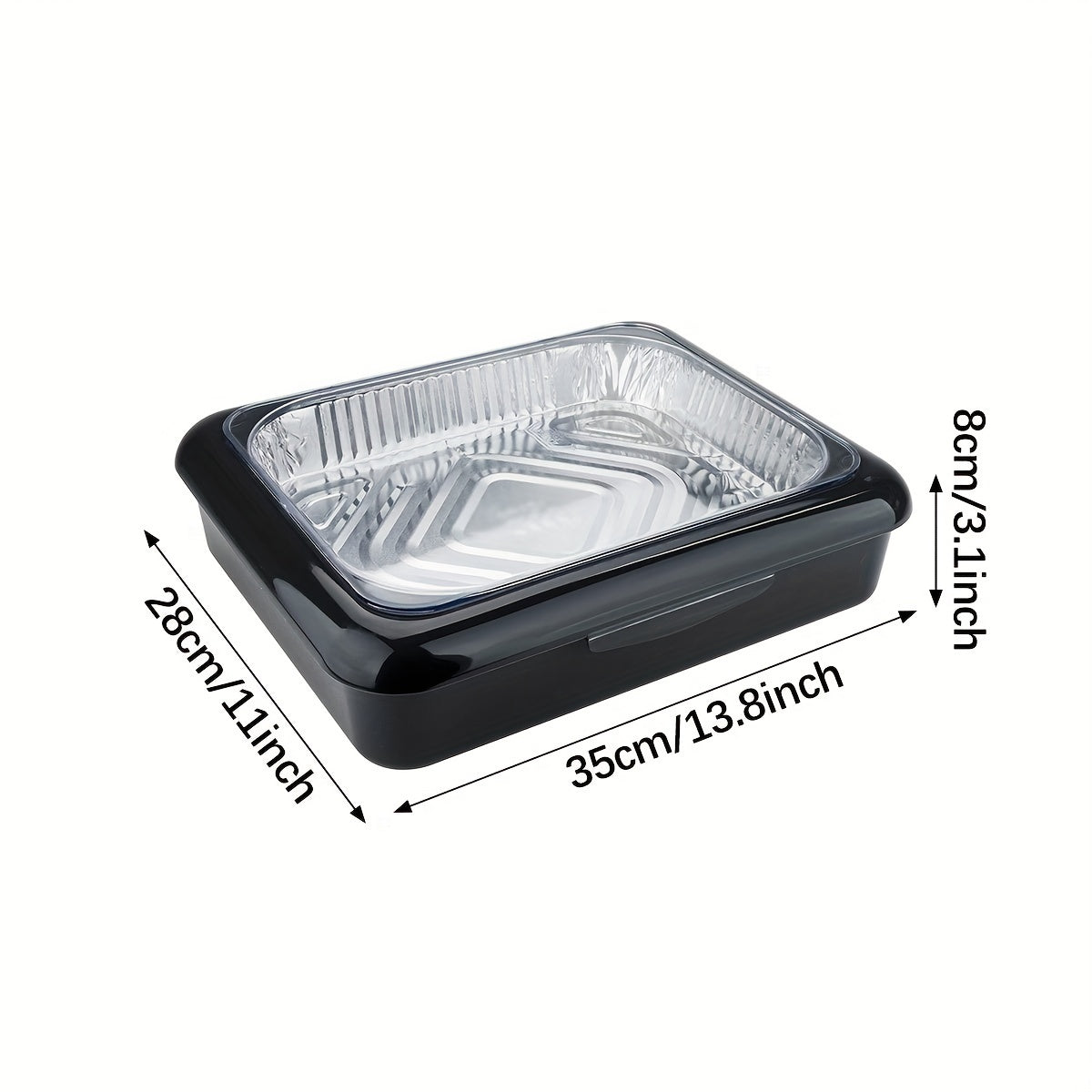 Portable Casserole Tableware - Indoor and Outdoor Picnic Box for BBQ, Baked Rice, and Clay Pot Dishes - Fresh-Keeping Silver Foil Pan
