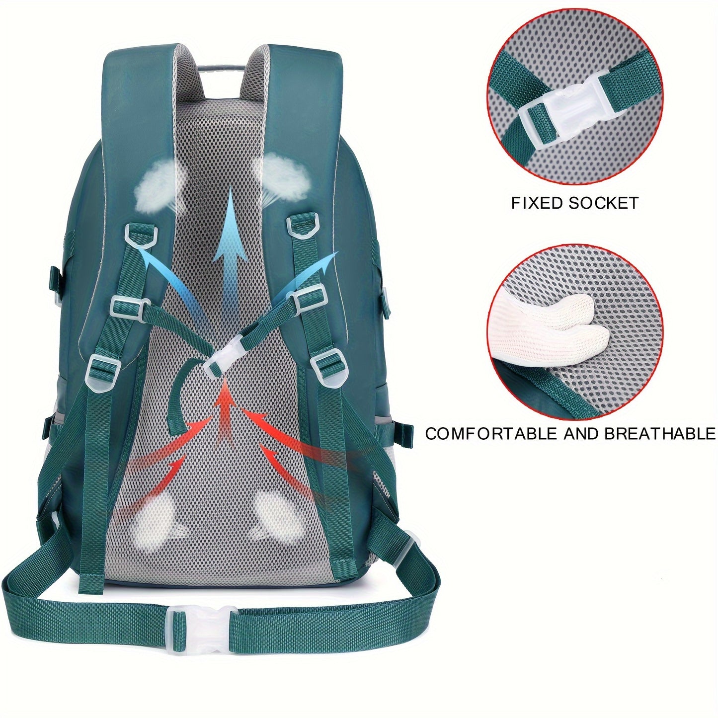 Outdoor Travel Backpack – Large Capacity Sports and Camping Backpack with Laptop Compartment and Shoe Storage, Ideal for Men and Women, School Bags, Gifts for Easter and Valentine's Day