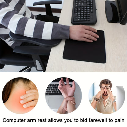 Office Desk Computer Armrest Support - Ergonomic Mouse Wrist Rest for Comfortable Workstation Setup