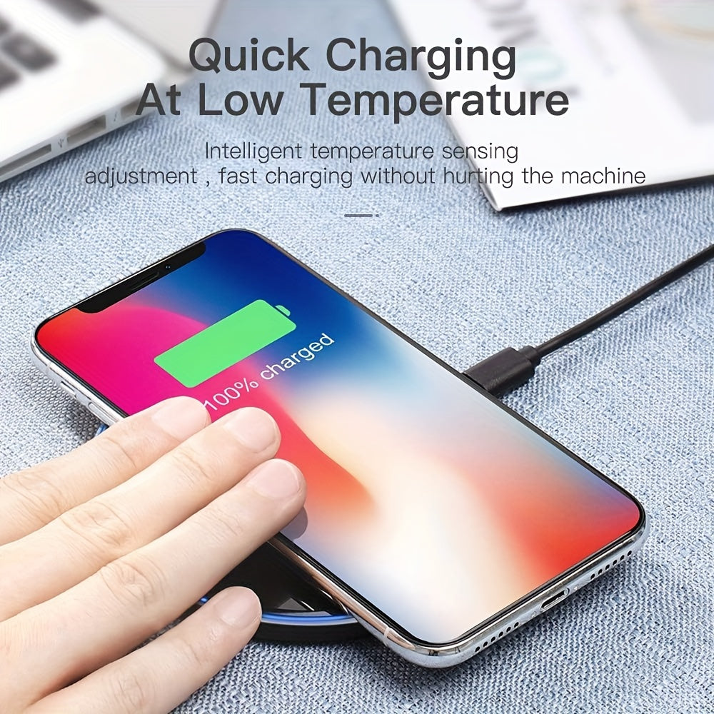 15W Fast Wireless Charger for iPhone 15/14/13/12 Pro Max/Mini, AirPods and Samsung Galaxy S24/S23/S22/S21 Series – Compatible with Note and Z Fold/Z Flip