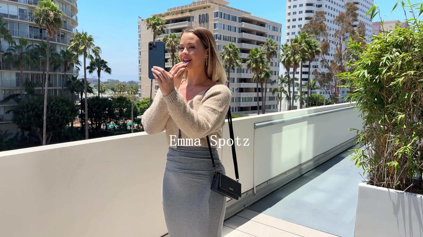 Crossbody Cell Phone Wallet for Women - RFID Blocking, Multi Card Slots, Detachable Wristlet and Shoulder Strap, Zipper Pocket