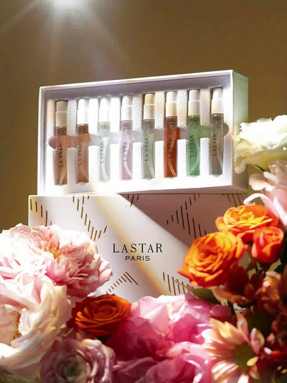 LASTAR Women's Spray Perfume Set - 8-Piece Gift Box, Long-Lasting Fragrances of Fresh Flowers, Fruit, Citrus and Wood