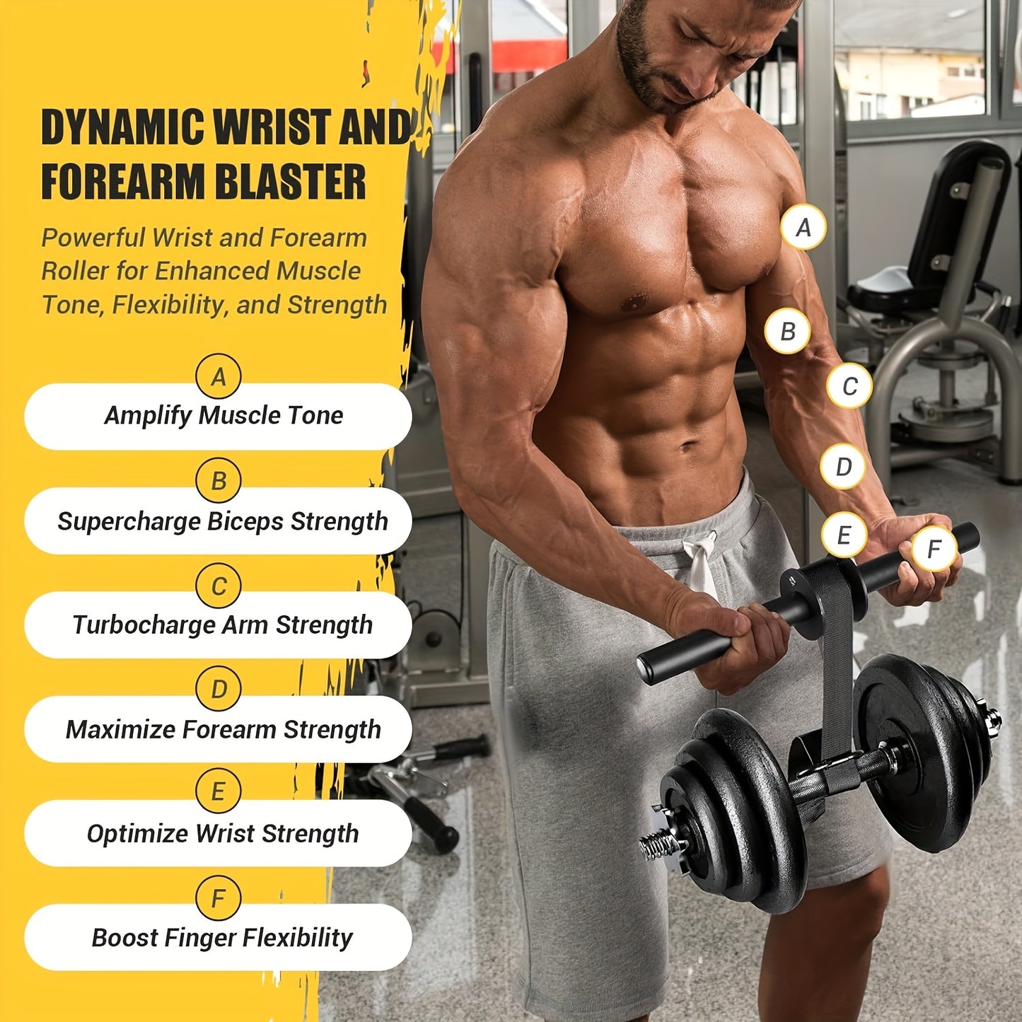 Ultra-Strong Forearm and Wrist Strengthener – Durable Nylon Webbing, Quick Locking Mechanism, Anti-Slip Grip Handles for Enhanced Training