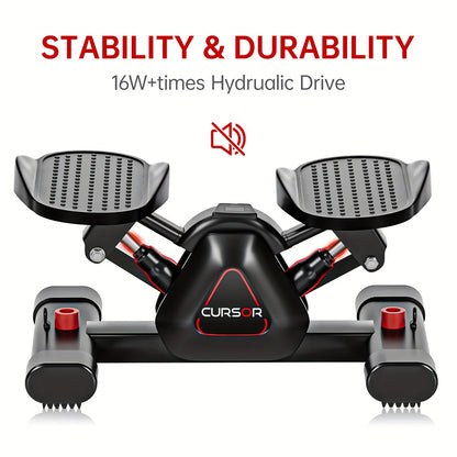 300 LBS Capacity Mini Twist Stepper – Dual Resistance Bands, Full Body Cardio Workout for Home Exercise