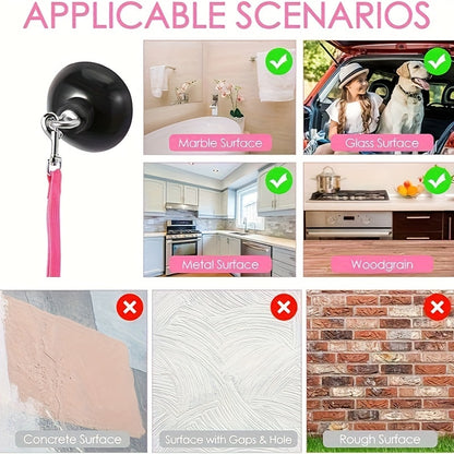 Dog & Cat Bathing Restraint - Suction Cup Anchor with Adjustable Tie-Out Leash for Safe & Easy Grooming