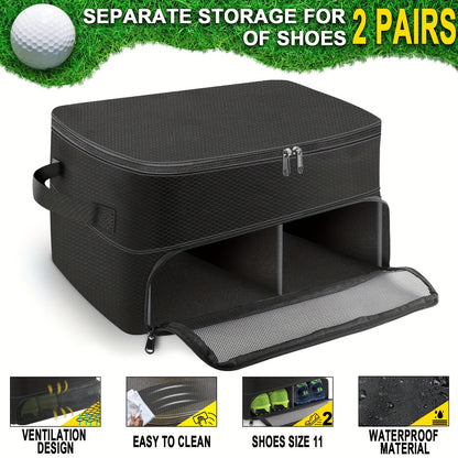 Golf Trunk Organizer - Waterproof and Durable Golf Storage Bag, Shoe Bag and Accessories for Men, Car Organizer