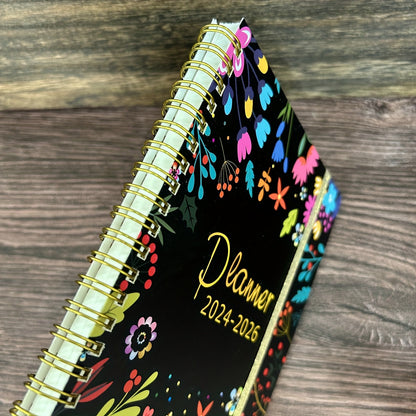 2024-2026 Annual Schedule Notebook - Vegan-Friendly, For Home, School and Office | Stationery Supplies