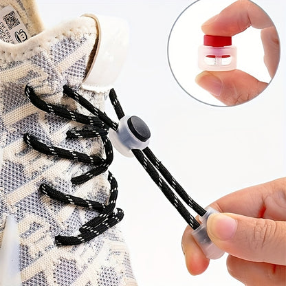 Round No-Tie Elastic Shoelaces – Stretchable Laces for Sneakers, Casual & Skate Shoes