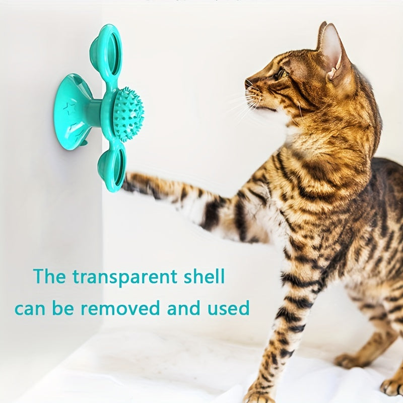 Interactive Windmill Cat Toy - Non-Electric Rotating Play Wheel for Cats, Enhances Vitality and Bonding