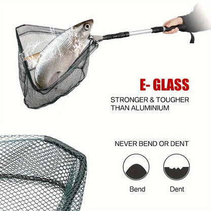 Deluxe Extendable Fishing Landing Net – Durable, Foldable, Portable, 34-51 Inches for Easy Catch & Release