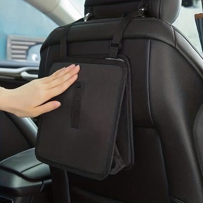 Hanging Car Trash Bag – Premium Waterproof Garbage Organizer, 1.65 Gallon Capacity Litter Bag