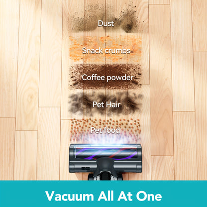 Cordless Vacuum Cleaner – Lightweight Stick Vacuum with Powerful Suction, Detachable Battery, LED Brush, 43.96oz Dust Cup, 4-in-1 Handheld for Home, Hard Floors, Carpet, Pet Hair
