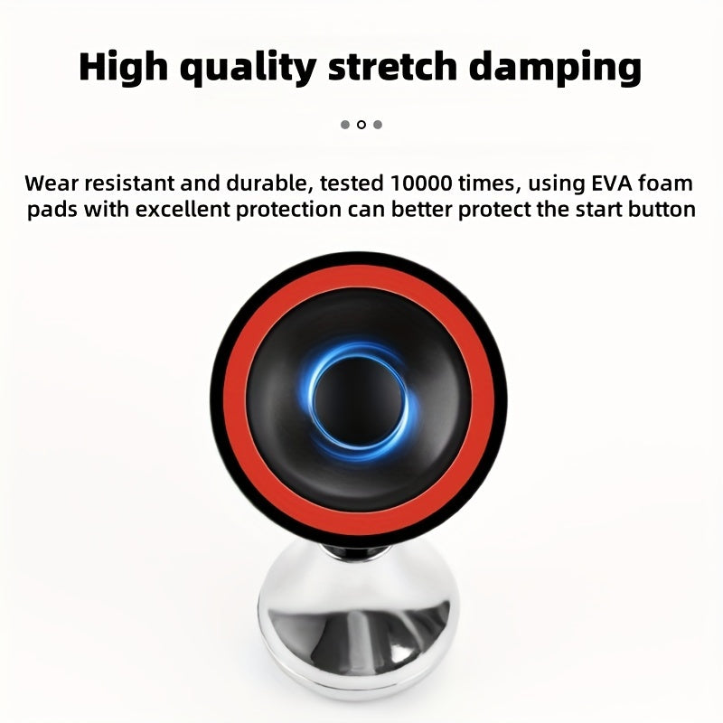 Metal Car One-Touch Start Button Cover – Push-to-Start Rocker Lever for Engine Start/Stop, Decorative Ball-Bar Starter Accessory