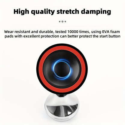 Metal Car One-Touch Start Button Cover – Push-to-Start Rocker Lever for Engine Start/Stop, Decorative Ball-Bar Starter Accessory