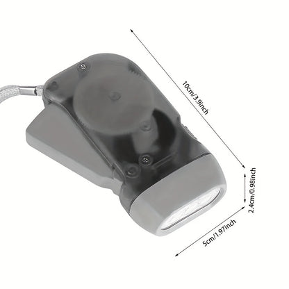 2 Pack 3 LED Hand Crank Powered Flashlights - Emergency Lighting for Home, Camping, Dormitories, and Outdoor Exploration